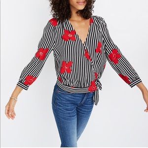 Madewell side tie wrap top